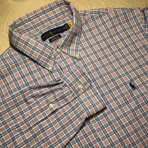 Ralph Lauren Button Down Shirt Men's XXL Multi Plaid Performance Classic Fit